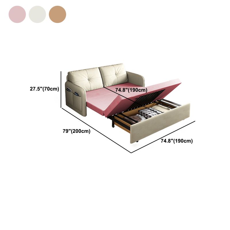 35,4 "H. divano trapuntato in fico in pelle quadrata per soggiorno