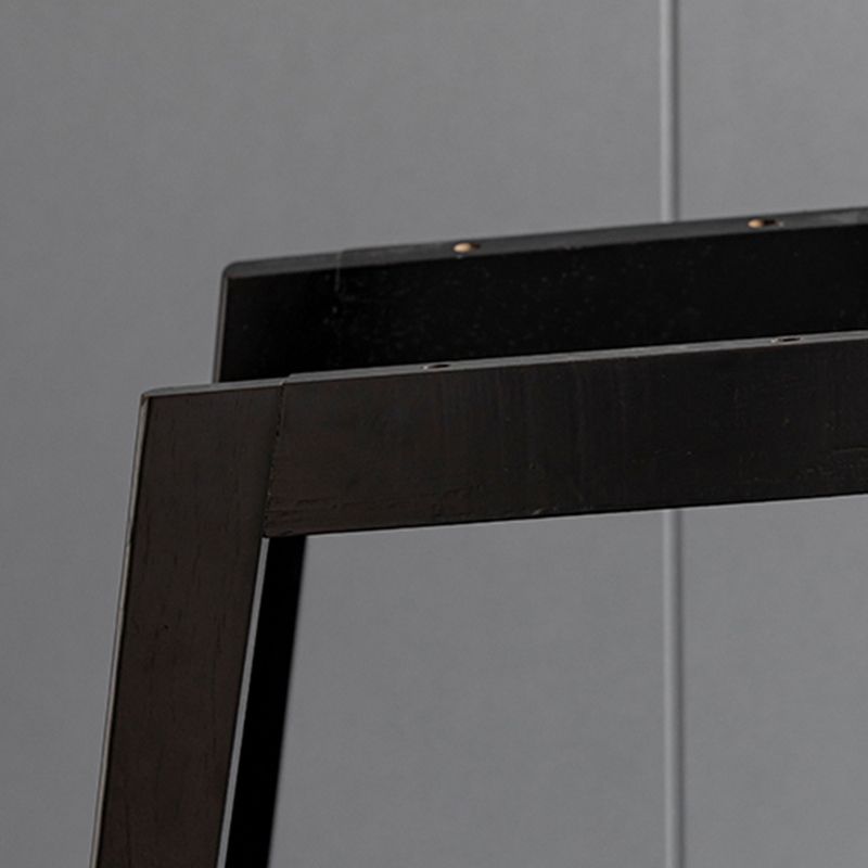 Modern Solid Wood Legs Faux Leather Bar Stools with Footrest