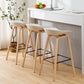 Scandinavia Style Bar-stool Wooden Legs PP Bucket Seat for Restaurant Bar Clearhalo 'Bar Furniture' 'Bar Stools' 'bar_stools' 'furn' 'furn_bar_stools' 'furniture_bar_stools' 'Kitchen & Dining Furniture' 'kitchen&dining_furn' 'kitchen' 'kitchen_furn' Furniture' 1200x1200_3c1c2ff4-5837-498e-a69d-42539fbcf7f5