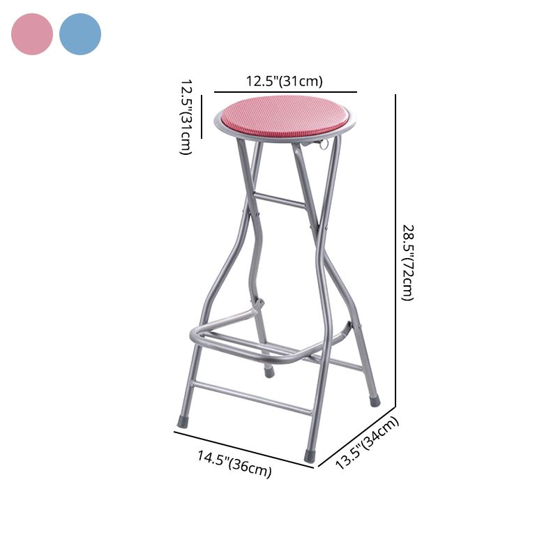 Modern Folding Armless Counter Stool Iron Cashier Bar Stool with Footrest Clearhalo 'Bar Furniture' 'Bar Stools' 'bar_stools' 'furn' 'furn_bar_stools' 'furniture_bar_stools' 'Kitchen & Dining Furniture' 'kitchen&dining_furn' 'kitchen' 'kitchen_furn' Furniture' 1200x1200_3c1f2ef7-cbc9-44fe-b69b-08f2a6c2742d