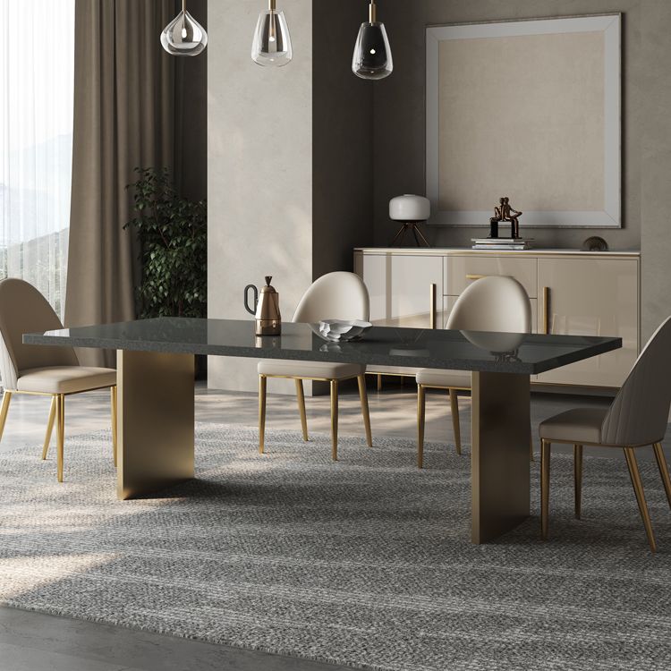 5/7ピース二重の台座長方形の形状ダイニング家具セット