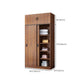 Solid Wood Frame Wardrobe Freestanding Wardrobe with Sliding Doors
