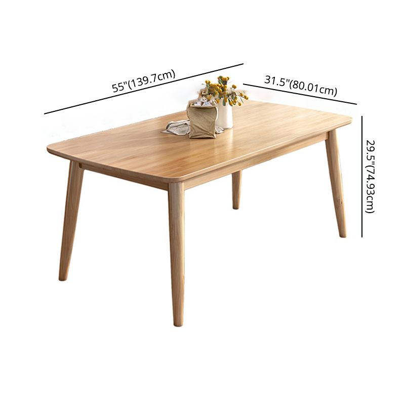 Modern Rectangle Shape Khaki Dining Set Solid Wood Standard Dining Set for Kitchen Clearhalo 'Dining Room Sets' 'Dining Tables & Seating' 'dining_room_set' 'furn' 'furn_dining_room_set' 'Furniture' 'furniture_dining_room_set' 'Kitchen & Dining Furniture' 'kitchen&dining_furn' 'kitchen' 1200x1200_3c2381a6-7f09-42e2-b491-1cff80b7f8c7