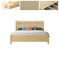 Rectangular Natural Standard Bed Solid Wood and Rattan Panel Bed Rubberwood Clearhalo 'Bedroom Furniture' 'Beds' 'furn' 'furn_beds' 'Furniture' 1200x1200_3c250757-f44d-4d67-8619-fc5cd4741504