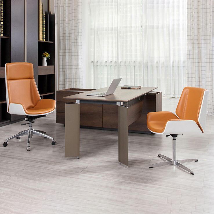 Modern Leather Task Chair Mid-Back Adjustable Swivel Office Chair Clearhalo 'furn' 'furn_office_chair' 'Furniture' 'furniture_office_chair' 'Office Chairs' 'Office Furniture' 'office_chair' 1200x1200_3c25ffc4-7ccf-4125-85cc-a734161f794f