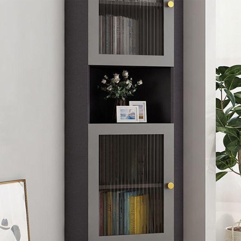 Corner Wood Accent Cabinet with 2 Doors in White/Grey Cabinet Clearhalo 'Cabinets & Chests' 'cabinets_chests' 'furn' 'furn_cabinets_chests' 'Furniture' 'Living Room Furniture' 1200x1200_3c2616cd-6453-46c8-8e95-89794929b9f9