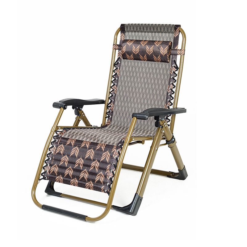 Zeitgenössische einzelne ergonimische Liege mit Beinen Metallmetallfarbe