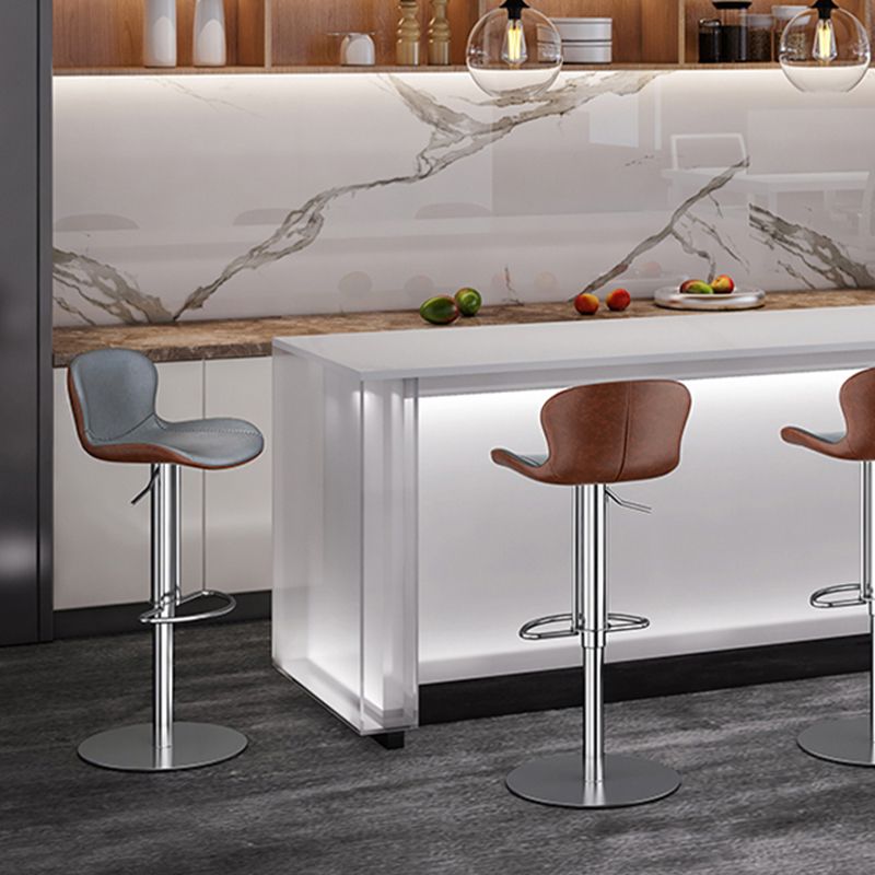 Leather Bar Stool Adjustable Height Backrest Counter Stool for Bristol Clearhalo 'Bar Furniture' 'Bar Stools' 'bar_stools' 'furn' 'furn_bar_stools' 'Furniture' 'Kitchen & Dining Furniture' 1200x1200_3c27d042-efed-4444-b606-264dd596493c