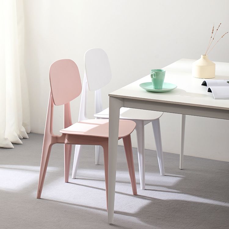 Contemporary Open Back Side Chair Restaurant Matte Finish Plastic Dining Chair Clearhalo ' kitchen&dining_furn' 'Dining Chairs' 'Dining Tables & Seating' 'dining_chair' 'furn' 'furn_dining_chair' 'Furniture' 'furniture_dining_chair' 'Kitchen & Dining Furniture' 'kitchen' 1200x1200_3c2815f7-b1b6-4dfb-aff9-9e1f6f1c5729