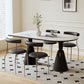 Contemporary Dining Room Dinner Table Oval Double Pedestal Dining Table