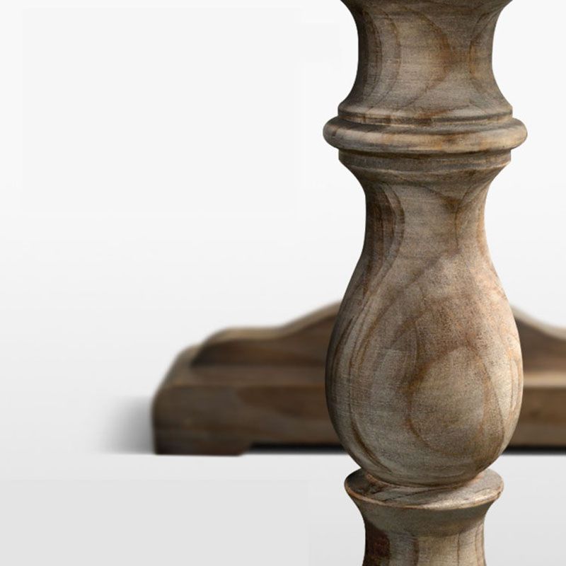 Industrial Distressed Wood Bar Table Gray Rectangle Top 41.3"H Bistro Table with Trestle Clearhalo 'Bar Furniture' 'Bar Tables' 'bar_tables' 'furn' 'furn_bar_tables' 'Furniture' 'furniture_bar_tables' 'Kitchen & Dining Furniture' 'kitchen&dining_furn' 'kitchen' 1200x1200_3c2ad768-062e-4605-af98-5f64d7856662