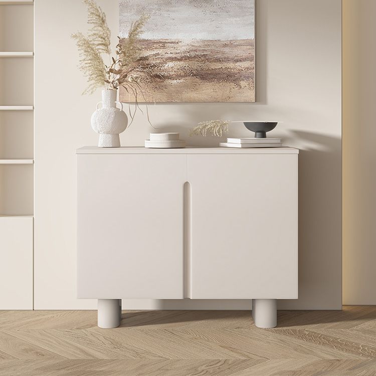 Servidor contemporáneo de comedor de madera de Faux Server con luces para el comedor