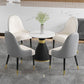 Glam Sintered Stone Dining Table Set 1/2/3/4/5 Pieces Dining Set for Dining Areas Clearhalo 'Dining Room Sets' 'Dining Tables & Seating' 'dining_room_set' 'furn' 'furn_dining_room_set' 'Furniture' 'furniture_dining_room_set' 'Kitchen & Dining Furniture' 1200x1200_3c2ce448-e3fa-4fee-8c6e-2d072b2df3cd