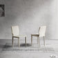 Contemporary Metal Dining Chair Leather Armless Dining Room Chair for Home Use