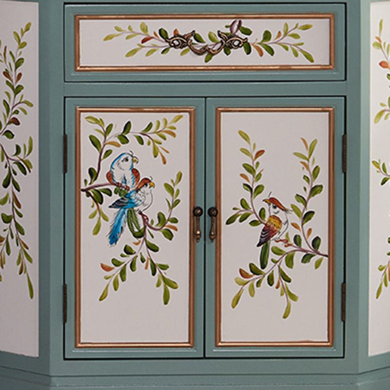 Gabinete de esquina de 34.65 ", gabinete de acento de madera contemporáneo