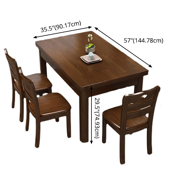 Traditional Standard Solid Wood Top Dining Room Set of Rectangle Shape for Kitchen Table Set Clearhalo 'Dining Room Sets' 'Dining Tables & Seating' 'dining_room_set' 'furn' 'furn_dining_room_set' 'Furniture' 'furniture_dining_room_set' 'Kitchen & Dining Furniture' 'kitchen&dining_furn' 'kitchen' 1200x1200_3c2e95c0-aaff-4fcc-8e06-523d4f9ed7dd