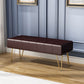Glam Seating Bench 15.75 Inch Wide Cushioned Bench for Bedroom Clearhalo 'Benches' 'Chairs & Seating' 'furn' 'furn_benches' 'Furniture' 'Living Room Furniture' 1200x1200_3c315ced-3568-4e72-b40b-758b72344fbf
