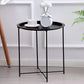 Mid-Century Cross Legs Side Table Metal Round Side End Table Clearhalo 'Coffee & Accent Tables' 'End & Side Tables' 'end_side_tables' 'furn' 'furn_end_side_tables' 'Furniture' 'Living Room Furniture' 1200x1200_3c319d91-7363-4e94-ab9c-14a298ac837b