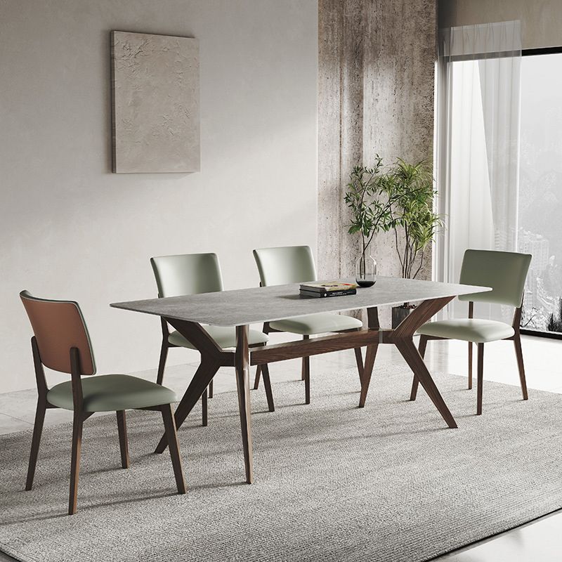 Modern 1/4/5 Pieces Dining Furniture Stone Rectangle Dining Chairs Set for Kitchen Clearhalo 'Dining Room Sets' 'Dining Tables & Seating' 'dining_room_set' 'furn' 'furn_dining_room_set' 'Furniture' 'Kitchen & Dining Furniture' 1200x1200_3c31e4a8-a3b5-4988-9ad2-0ac8bf60aa70