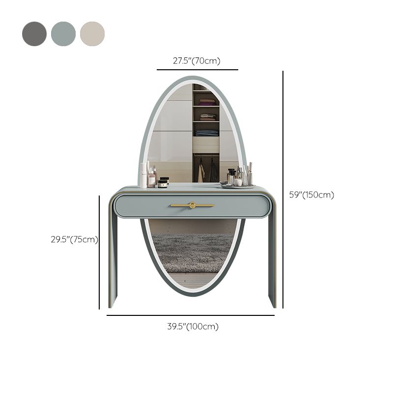 Magno de tocador de madera Juego de taburetes de tocador 1 cajón