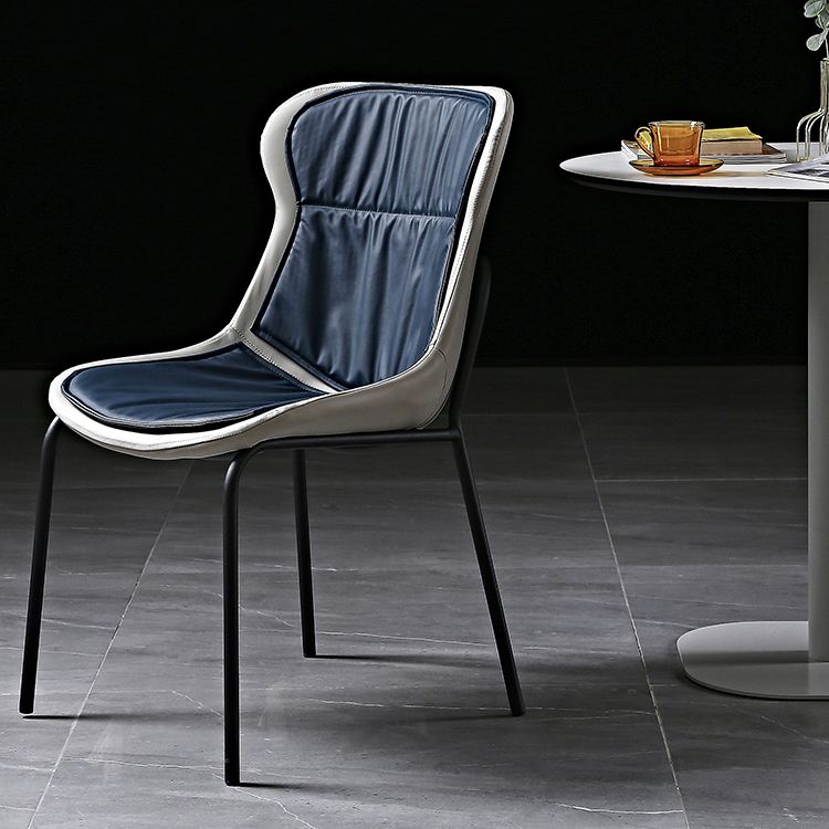 Modern Metal Dining Room Chairs Upholstered Side PU Leather Armless Chairs Clearhalo ' kitchen&dining_furn' 'Dining Chairs' 'Dining Tables & Seating' 'dining_chair' 'furn' 'furn_dining_chair' 'Furniture' 'furniture_dining_chair' 'Kitchen & Dining Furniture' 'kitchen' 1200x1200_3c335757-deb3-4d3f-9b1c-c25f9f571dd6