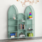 Modern Metal Bookcase Standard Closed Back Vertical Bookshelf for Home