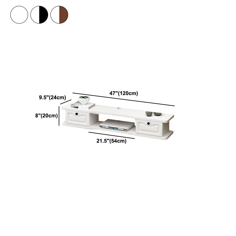 エンジニアリングされたウッドテレビスタンドモダンスタイルの壁に取り付けられたテレビキャビネット2つのドア付き