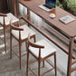 Contemporary Indoor Bar Dining Table Rectangle Trestle Wood Bar Table
