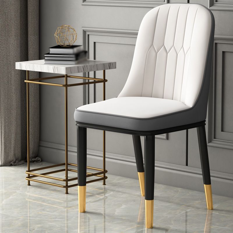 Contemporary Indoor-Outdoor Metal Dining Room Chairs Upholstered Armless Dining Chairs Clearhalo ' kitchen&dining_furn' 'Dining Chairs' 'Dining Tables & Seating' 'dining_chair' 'furn' 'furn_dining_chair' 'Furniture' 'furniture_dining_chair' 'Kitchen & Dining Furniture' 'kitchen' 1200x1200_3c3640f4-1395-4dc7-a40f-2a8d6980ca73