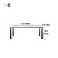 Rectangle Stone Dining Table Contemporary Metal 4 Legs Dining Table Clearhalo 'Dining Tables & Seating' 'Dining Tables' 'dining_table' 'furn' 'furn_dining_table' 'Furniture' 'Kitchen & Dining Furniture' 1200x1200_3c36a093-c0b4-4917-830c-b6e1164e845a
