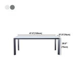 Rectangle Stone Dining Table Contemporary Metal 4 Legs Dining Table Clearhalo 'Dining Tables & Seating' 'Dining Tables' 'dining_table' 'furn' 'furn_dining_table' 'Furniture' 'Kitchen & Dining Furniture' 1200x1200_3c36a093-c0b4-4917-830c-b6e1164e845a