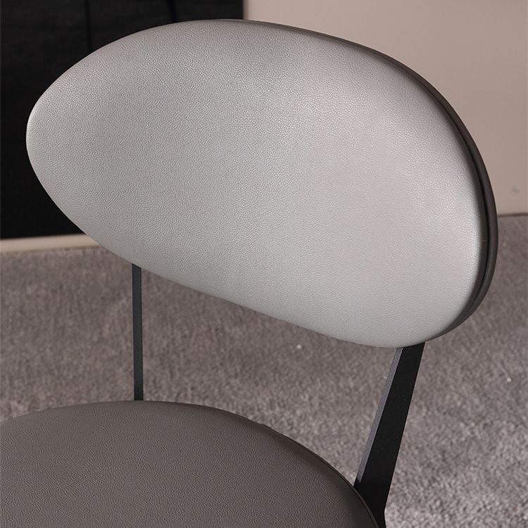 Contemporary Restaurant Leather Side Chair Open Back Dining Chair with Black Legs Clearhalo ' kitchen&dining_furn' 'Dining Chairs' 'Dining Tables & Seating' 'dining_chair' 'furn' 'furn_dining_chair' 'Furniture' 'furniture_dining_chair' 'Kitchen & Dining Furniture' 'kitchen' 1200x1200_3c37051e-fd0d-4cec-814a-6ad376e5ce71