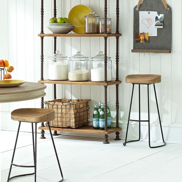 Contemporary Wood Seats Counter Stools Black Base Indoor Bar Stool for Kitchen Clearhalo 'Bar Furniture' 'Bar Stools' 'bar_stools' 'furn' 'furn_bar_stools' 'furniture_bar_stools' 'Kitchen & Dining Furniture' 'kitchen&dining_furn' 'kitchen' 'kitchen_furn' Furniture' 1200x1200_3c39be92-a8ae-4ec6-b7e9-7c4add5ee324