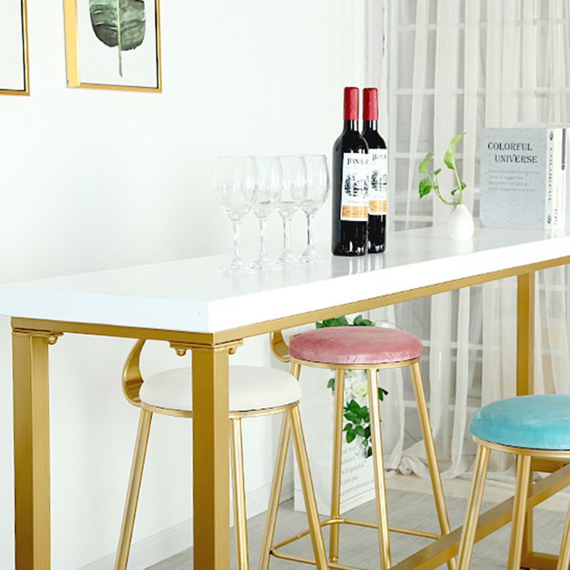Juego de mesa de Pub rectangular moderna de 1/4 piezas, mesa de mostrador de madera con taburetes altos