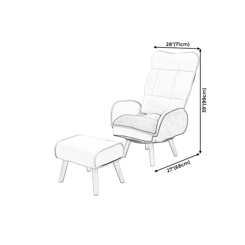 29.13"W Accent Chair Polyester Twill Lounge Chair with Basic Four Legs and Pillow Back Clearhalo 'Accent Chairs' 'accent_chairs' 'Chairs & Seating' 'furn' 'furn_accent_chairs' 'Furniture' 'Living Room Furniture' 1200x1200_3c3a97a4-f919-47ad-afcc-d3d94167e0ec