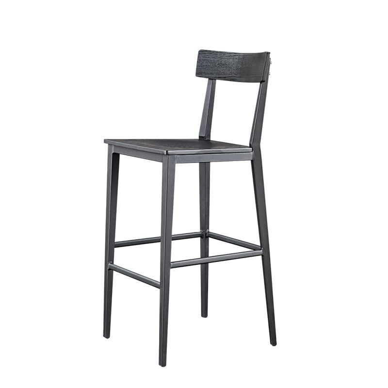 Contemporary Metal Counter Height Stools with Footrest Bar Stool in Silver Clearhalo 'Bar Furniture' 'Bar Stools' 'bar_stools' 'furn' 'furn_bar_stools' 'Furniture' 'Kitchen & Dining Furniture' 1200x1200_3c3b5116-85b2-46d7-98ed-c777162b70e6