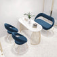 Glam White Faux Marble Top Kitchen Table with Gold Metal Legs