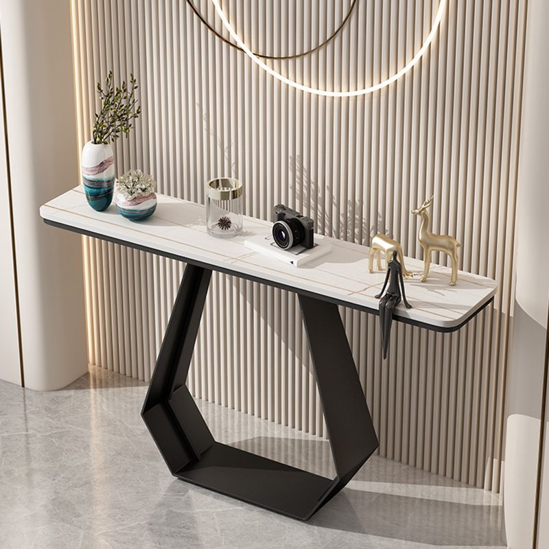 11" Wide Stone Contemporary Console Table Rectangle Accent Table Clearhalo 'Console Tables' 'console_tables' 'Entry & Mudroom Furniture' 'furn' 'furn_console_tables' 'Furniture' 1200x1200_3c3c7209-7676-4035-96d7-5a52c149309e