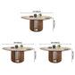 Round Solid Wood Brown Tone Dining Table Simplicity Pedestal Table for Dining Room Clearhalo ' dining_table' 'Dining Tables & Seating' 'Dining Tables' 'furn' 'furn_dining_table' 'Furniture' 'furniture_dining_table' 'Kitchen & Dining Furniture' 'kitchen&dining_furn' 'kitchen' 'kitchen_dining_table' 1200x1200_3c3ea9dc-ca75-4c5f-91b2-3132351c1655