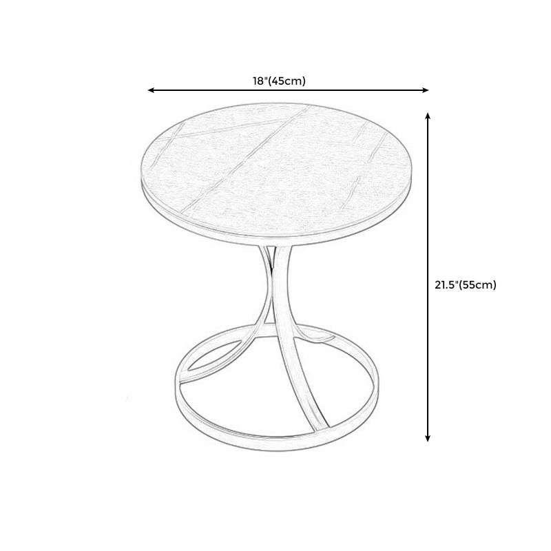 Modern Faux Marble Top End Table 21.6 "Tall Pedestal End Table Clearhalo 'Coffee & Accent Tables' 'End & Side Tables' 'end_side_table' 'end_side_tables' 'furn' 'furn_end_side_tables' 'Furniture' 'furniture_end_side_table' 'Living Room Furniture' 1200x1200_3c3f5cde-0aae-4498-8ca7-a10016d6d617