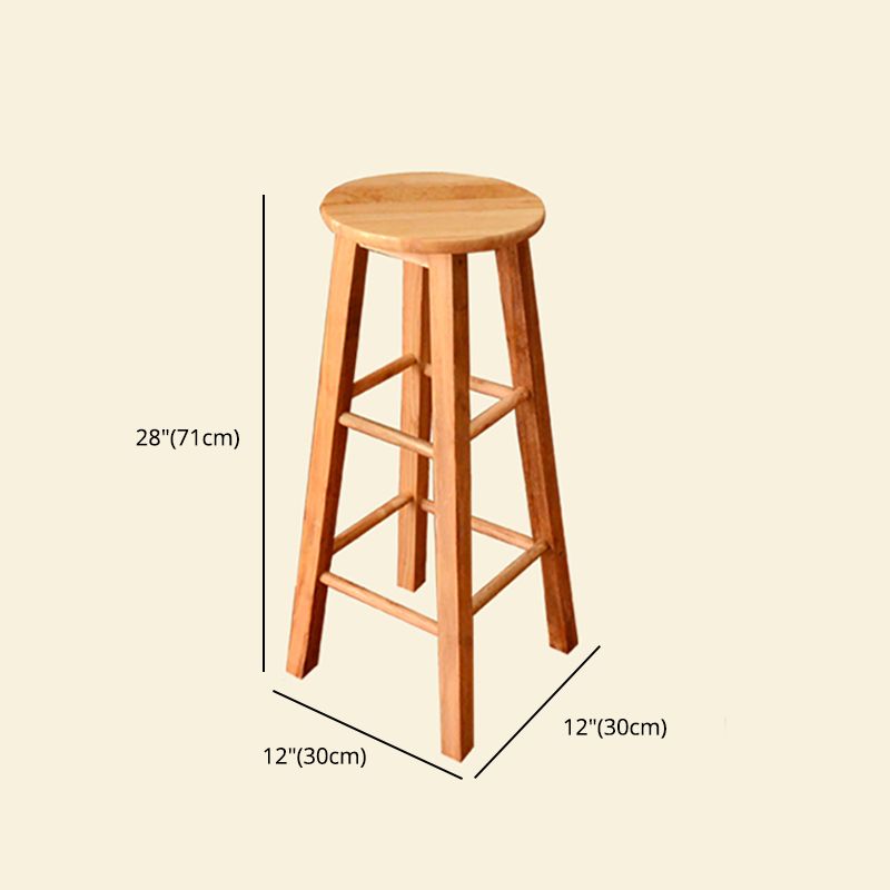 Modern Armless Backless Counter Stool Wood Bar Stool with Wooden Seat and Pedal Clearhalo 'Bar Furniture' 'Bar Stools' 'bar_stools' 'furn' 'furn_bar_stools' 'furniture_bar_stools' 'Kitchen & Dining Furniture' 'kitchen&dining_furn' 'kitchen' 'kitchen_furn' Furniture' 1200x1200_3c3fecba-d695-4120-86de-9796480fc7dc