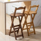 Low Back Dining Stools Folding Armless Bar Stools with Wood Base