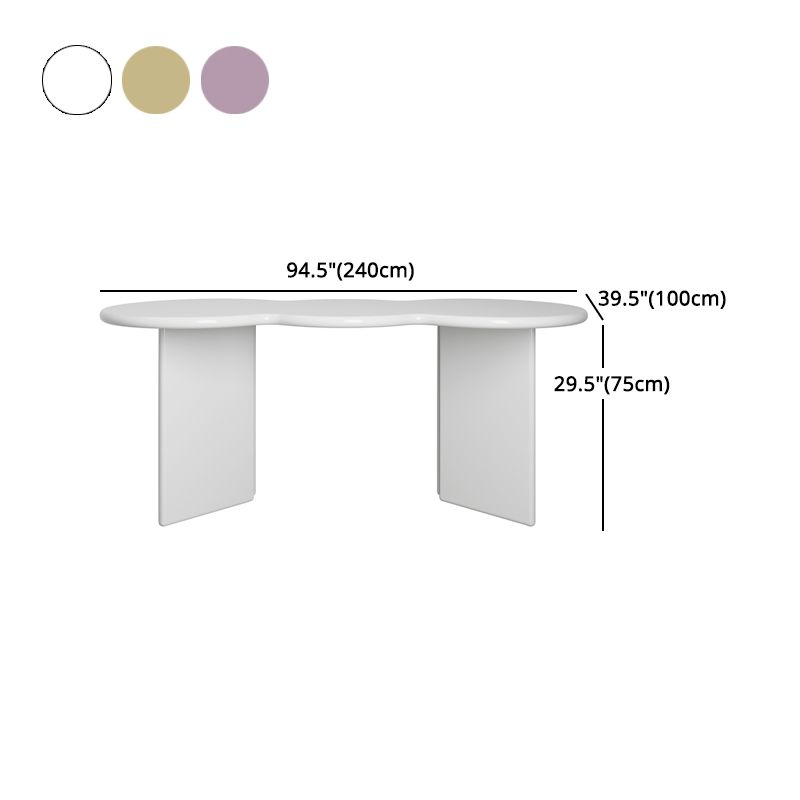 Free Form Solid Wood Dining Table Double Pedestal Furniture in Matte Finish Clearhalo 'Dining Tables & Seating' 'Dining Tables' 'dining_table' 'furn' 'furn_dining_table' 'Furniture' 'furniture_dining_table' 'Kitchen & Dining Furniture' 'kitchen' 'kitchen_dining_table' 1200x1200_3c406af8-cd35-4f86-8e22-4e5c142514f3