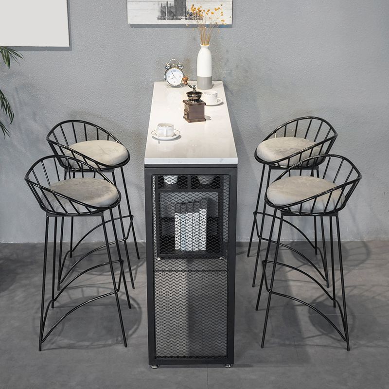 Set di tavoli da pub bar a barretto interno 1/2/3/5 pezzi con set di pub in metallo di archiviazione