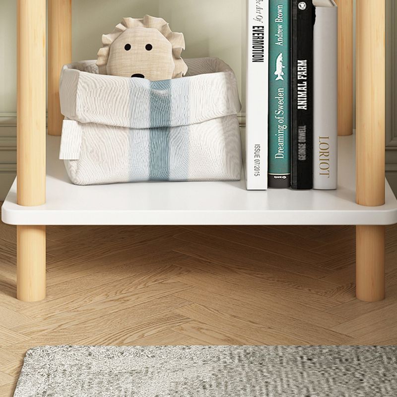 Eigentijdse accenttafel nachtkastje antieke afwerking bedkast met 2 planken