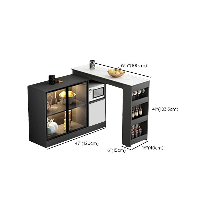 Moderne stijl rechthoekige bartafel woonkamer bistro-bar bureau met opbergruimte