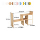 Estantería moderna de madera de ingeniería, estantería geométrica para cualquier habitación, 14 "H x 7" W