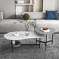 3 Legs Slate Coffee Table Free-Form Nesting Coffee Table Set