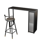1/2 Pieces Modern Rectangle Sintered Stone Counter Table with High Stools