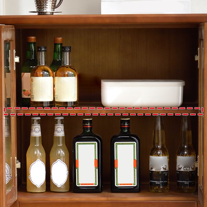 Matte Finish Wooden Floor Wine Holder with Storage for Dining Room Clearhalo 'furn' 'furn_wine_racks' 'Furniture' 'Kitchen & Dining Furniture' 'Wine Racks' 'wine_racks' 1200x1200_3c445e57-7120-413f-a1f5-82b60e55e4d9